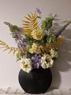 Kunstbloemen boeket met zwarte stenenvaas zijdebloem, Enlèvement, Intérieur