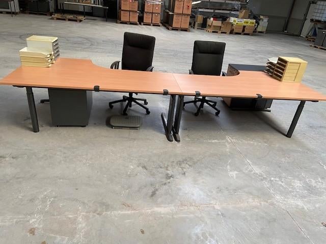 BUREAUTAFEL+ LADENBLOK 2000X1200X800MM, Huis en Inrichting, Ophalen, In hoogte verstelbaar, Gebruikt