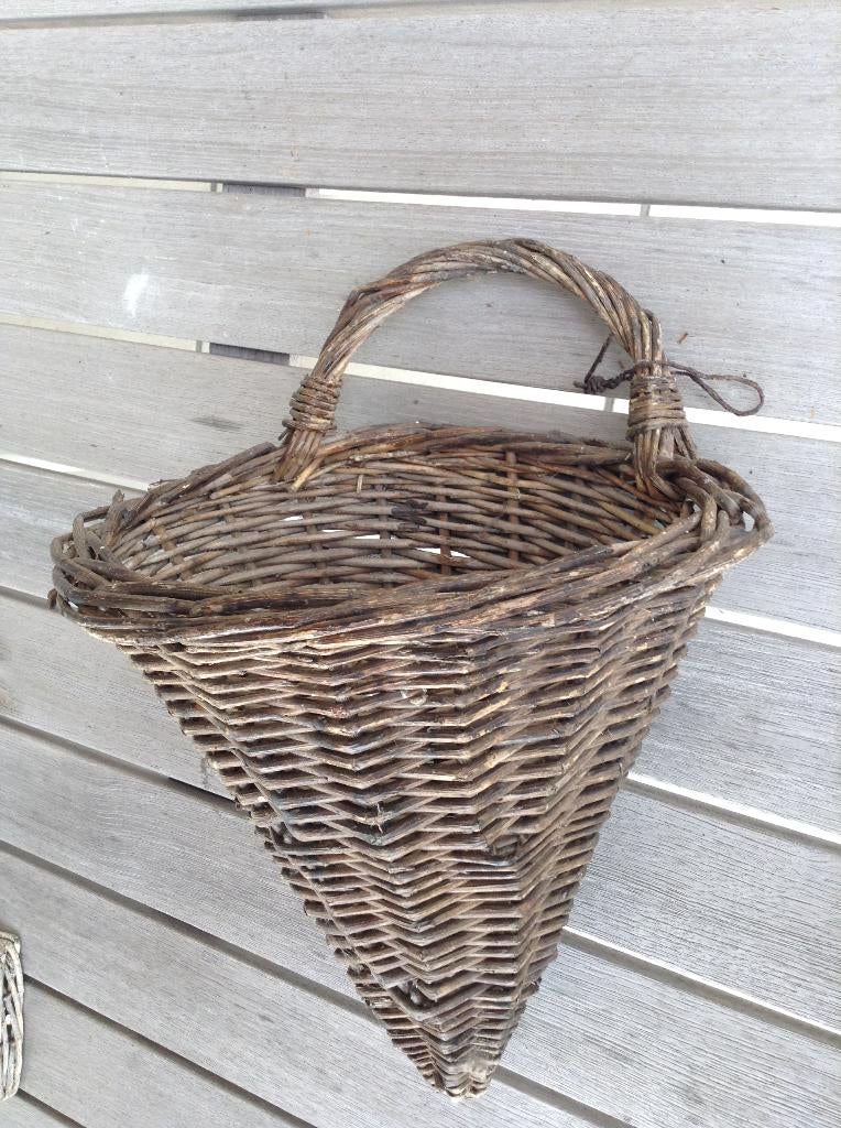 Rotan hangmand voor bloemen, Tuin en Terras, Overige materialen, Gebruikt, Minder dan 30 cm, Minder dan 60 cm