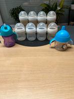 8 babyflessen en 2 drinkbekers, Kinderen en Baby's, Babyvoeding en Toebehoren, Ophalen, Gebruikt