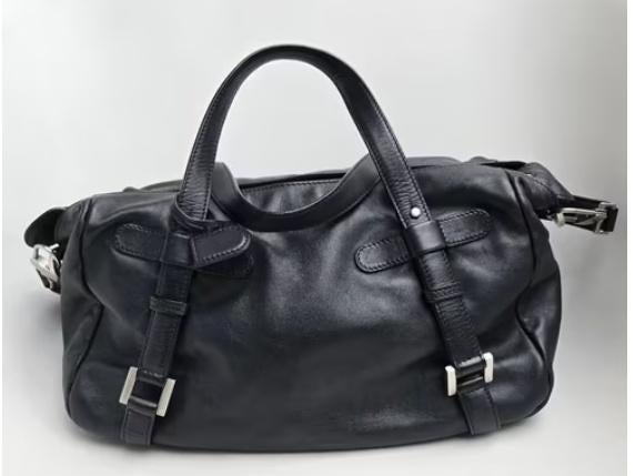 Delvaux St Germain zwarte handtas, Ophalen of Verzenden, Gebruikt, Zwart, Handtas