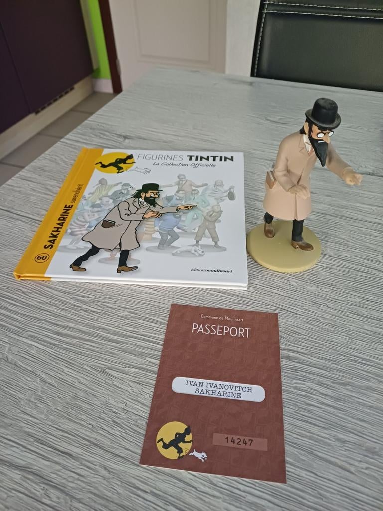 Figurine Sakharine Collection Officielle Moulinsart, Collections, Personnages de BD, Comme neuf, Statue ou Figurine, Tintin, Enlèvement ou Envoi