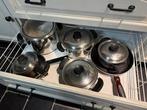 Kwalitatieve Lagostina RVS kookpottenset - origineel deksel, Huis en Inrichting, Ophalen, Gebruikt