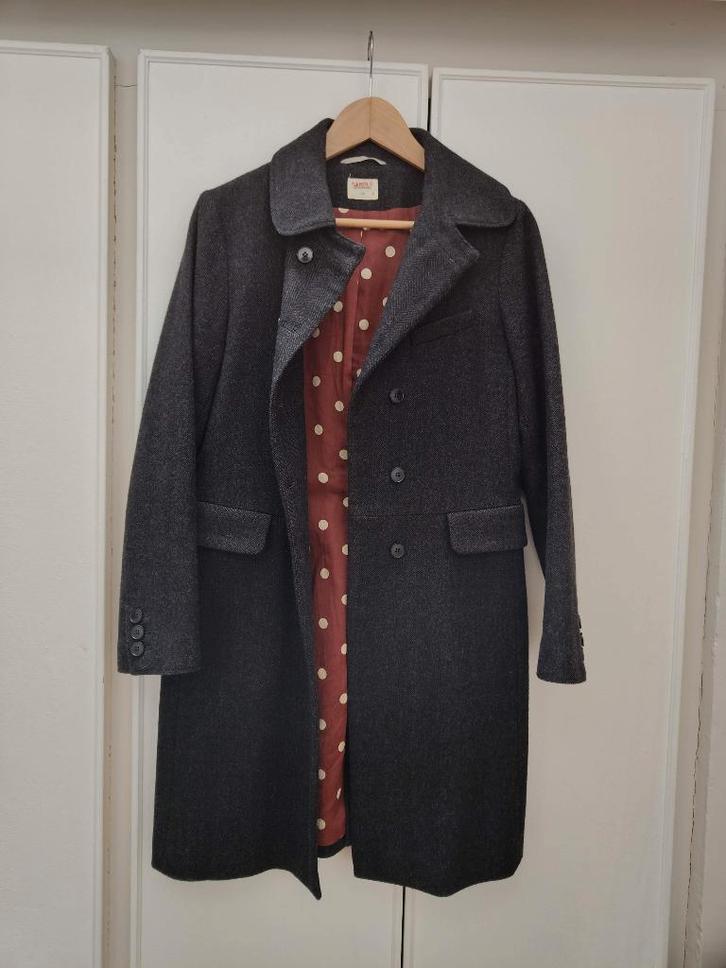 Bellerose jas van antracietgrijze chevronwol, Kleding | Dames, Jassen | Winter, Gedragen, Maat 38/40 (M), Grijs, Ophalen of Verzenden