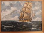 Peinture ancienne, voilier en haute mer, Envoi