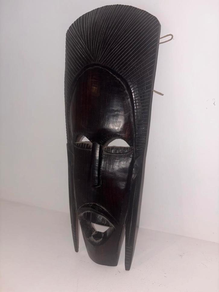 Afrikaanse houten maskers – handgesneden decoratie, Antiek en Kunst, Kunst | Beelden en Houtsnijwerken, Ophalen