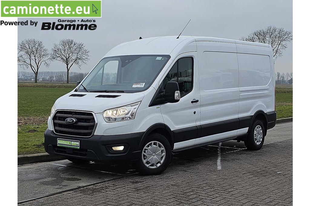 Ford Transit 330 2.0 TDCI L3H2 170Pk Navi AC! (bj 2021), Auto's, Voorwielaandrijving, 4 cilinders, Navigatiesysteem, Wit