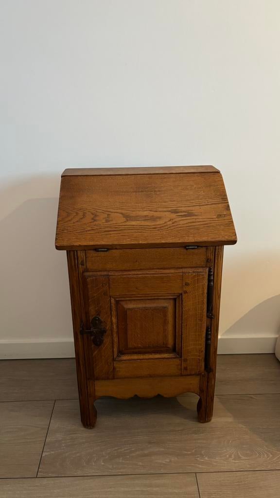 Antieke mini Franse secrétaire (massieve eik), Ophalen, Gebruikt