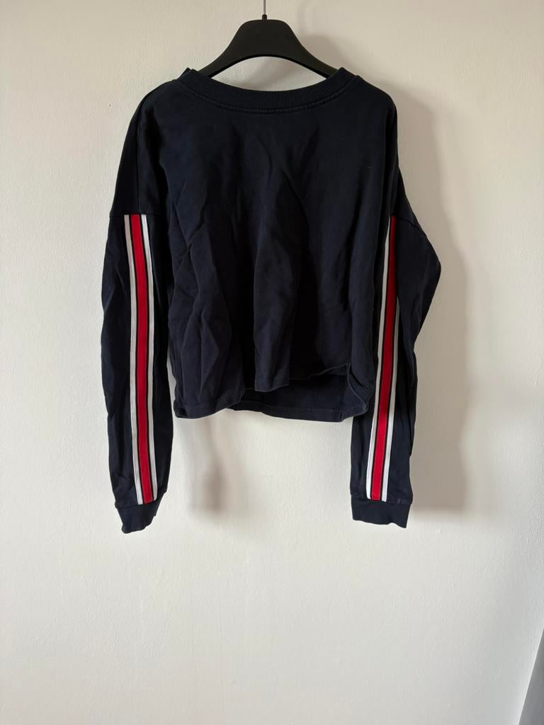 Licht gekropte trui met rode strepen, Kinderen en Baby's, Kinderkleding | Maat 158, Ophalen of Verzenden, Zo goed als nieuw, Meisje