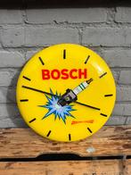 Oude BOSCH Bougie reclame klok, Ophalen, Gebruikt, Reclamebord