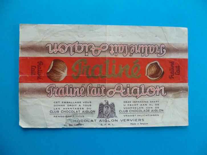 Chocolade Aiglon chocolat emballage omslagen wikkels Praliné, Verzamelen, Overige Verzamelen, Gebruikt, Ophalen of Verzenden