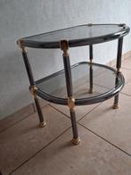 Mooi bijzet tafeltje donker glas, Ophalen, Zo goed als nieuw, Glas