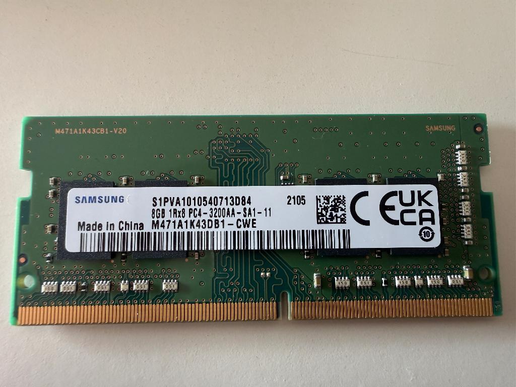 8GB DDR4 samsung 1rx8 pc4 3200AA, DDR4, 8 GB, Comme neuf, Enlèvement