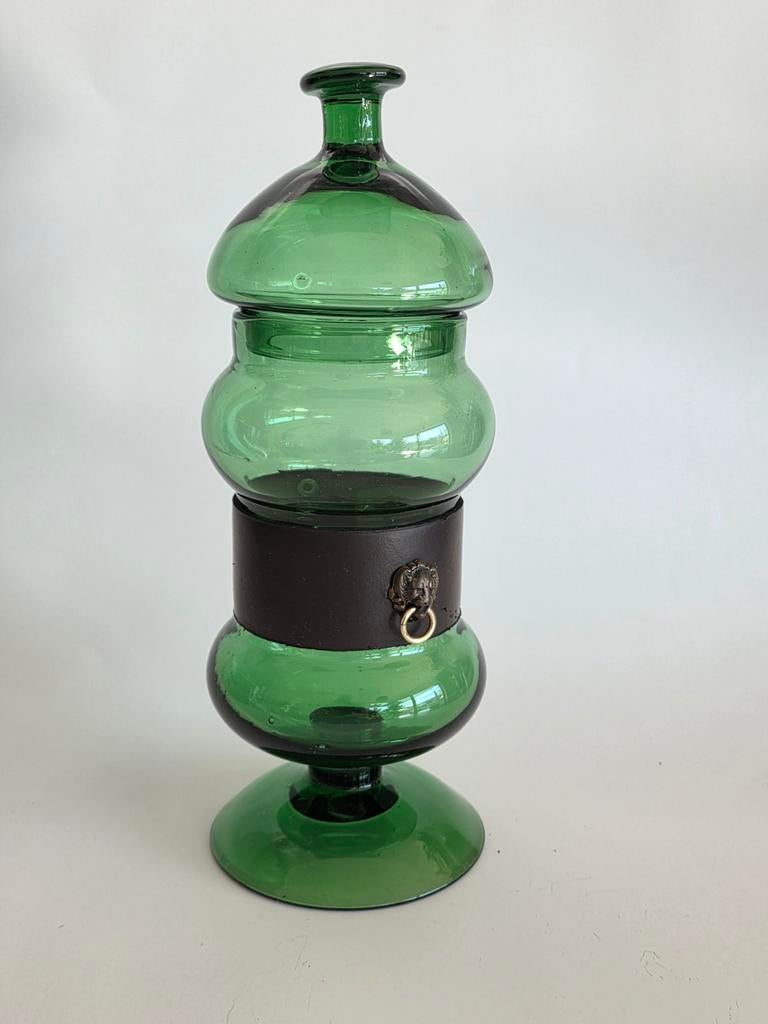 Bewaarpot Empoli glaswerk, Antiek en Kunst, Antiek | Glaswerk en Kristal, Ophalen of Verzenden