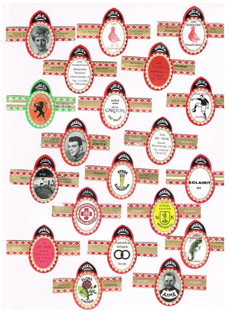 MARQUES DE CIGARES, PUBLICITÉ, BRAKMAN, Envoi, Comme neuf, Bagues de cigare