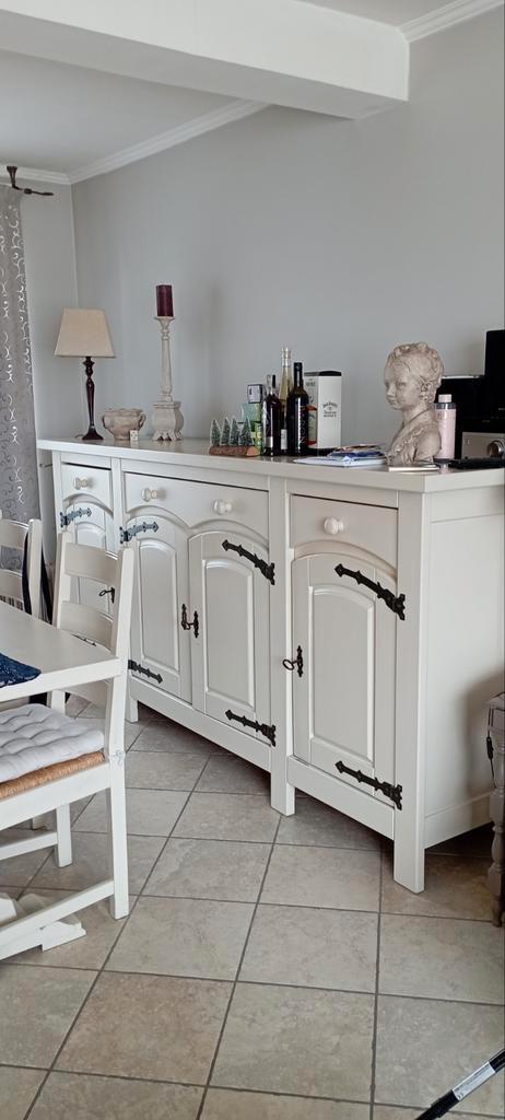 Eetkamer en salontafels eik geschilderd, Huis en Inrichting, Complete eetkamers, Ophalen