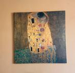 Gustav Klimt De kus canvas 90x90 cm, Ophalen