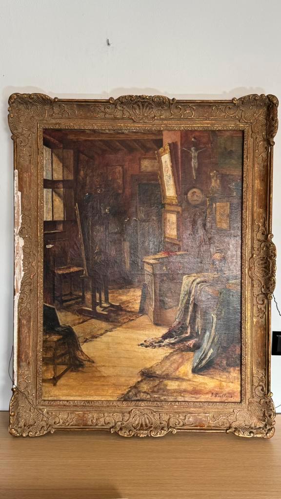 Jules Pierre Rullens 1858-1936, Antiquités & Art, Art | Peinture | Classique, Enlèvement