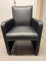 4 Lederen zetels (nieuwstaat), Huis en Inrichting, Fauteuils, Ophalen, Zo goed als nieuw