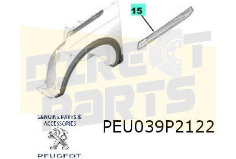 Peugeot 3008 (2/21-) sierlijst voorscherm Rechts boven Origi, -, Verzenden, -, Nieuw