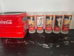 5 verres à cola originaux avec boîte à cola, Collections, Enlèvement ou Envoi, Neuf