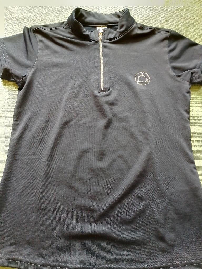 Rijshirt Montar blauw maat 140, Dieren en Toebehoren, Paardrijkleding, Ophalen, Gebruikt, Kinderen, Bovenkleding