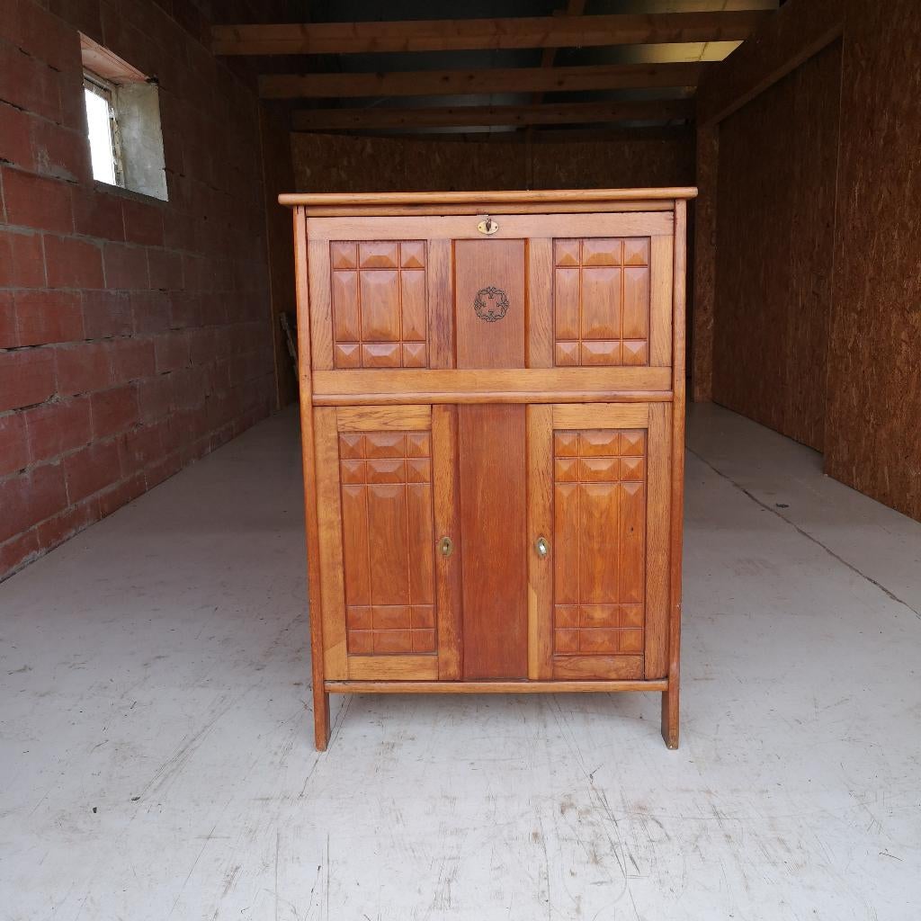Secrétaire Art Déco "La Gentilhommière" Charles Dudouyt 1940, Autres marques, Antique, Bois, Secrétaire