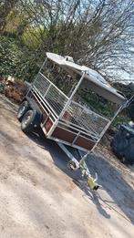 Remorque double essieux 750kg bâchee avec grillage, Autos : Divers, Remorques, Enlèvement ou Envoi, Comme neuf