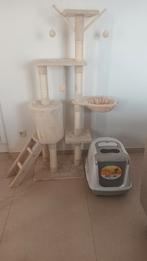 Arbre à chat + litière quasi neufs - très bon état., Enlèvement, Comme neuf