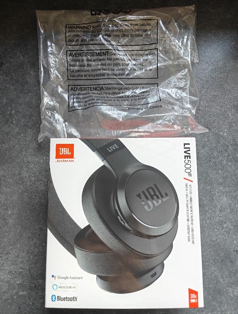 Nieuw: JBL Live 500BT draadloze hoofdtelefoon zwart, TV, Hi-fi & Vidéo, Casques audio, Neuf, Autres marques, Bluetooth, Enlèvement ou Envoi