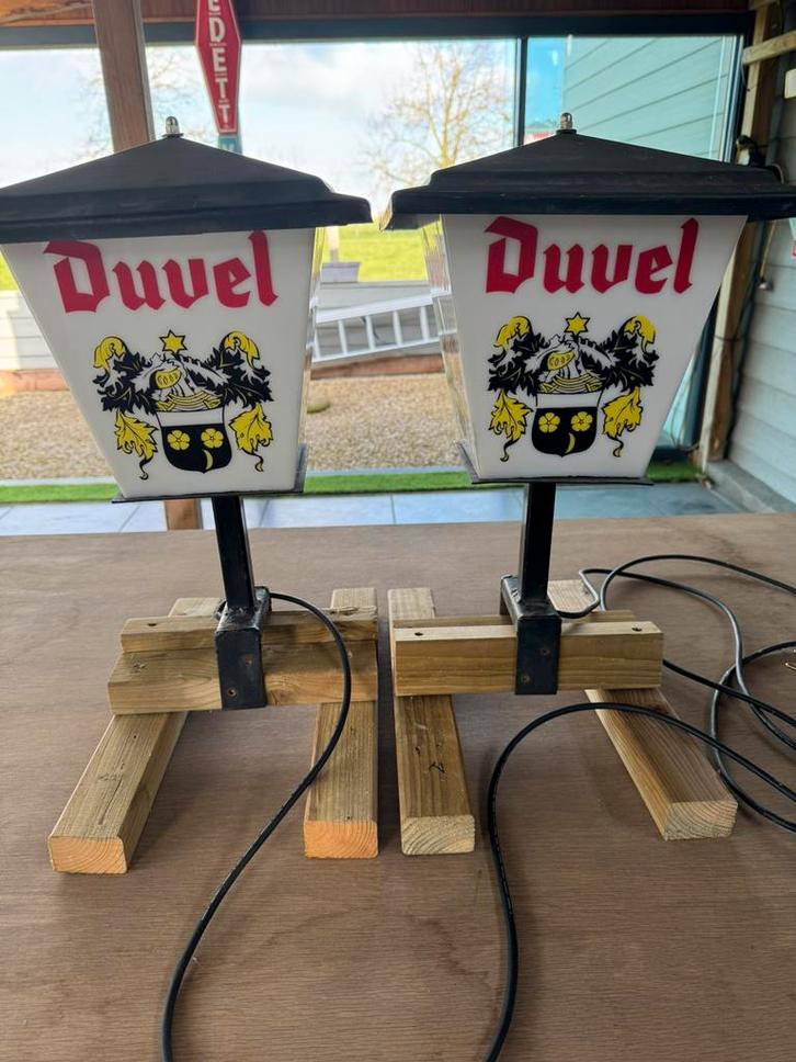 2 Oude originele duvel lantaarns, Verzamelen, Biermerken, Gebruikt, Duvel, Ophalen