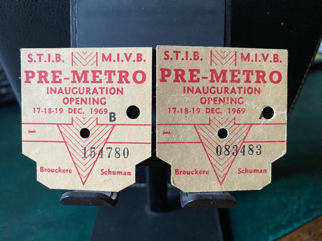 Ticket Métro STIB, Collections, Envoi, Utilisé, Bus ou Métro