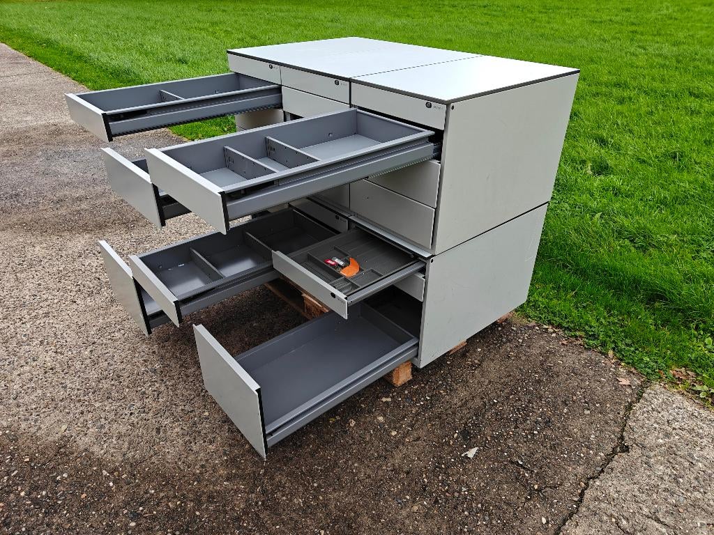 6 stalen ladeblokken voor bv werkbank, gereedschap, opslag, Huis en Inrichting, Kasten | Roldeurkasten en Archiefkasten, Ophalen