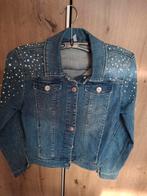 Jeansvestje met parels, maat164/14jaar., Enlèvement, Utilisé, Charlie, Fille
