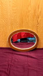 Miroir rotin vintage 1960s, Maison & Meubles, Accessoires pour la Maison | Miroirs, Moins de 100 cm, Enlèvement, Utilisé, Ovale