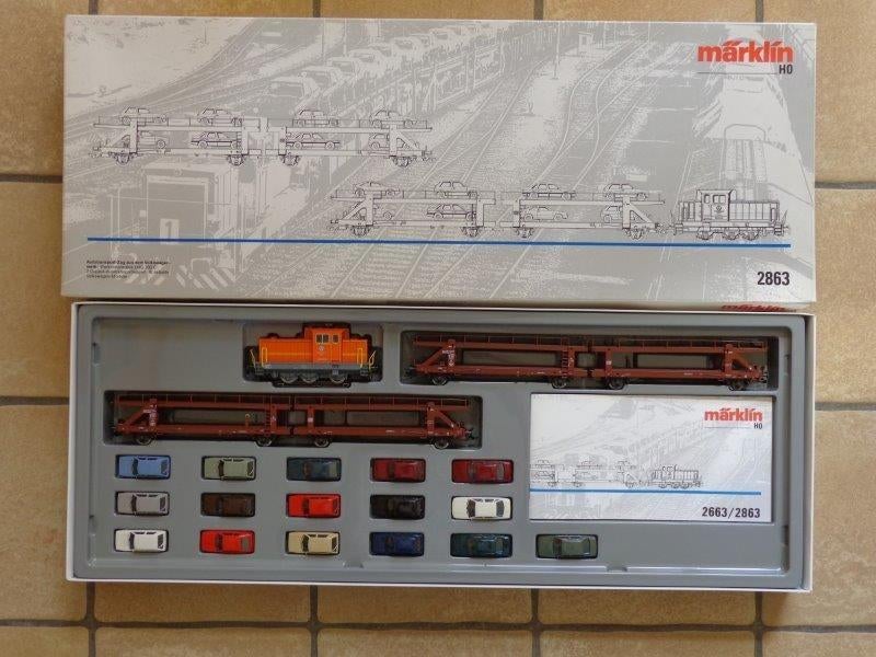 Marklin ho DB 2863 Train de wagons porte-autos VW., Hobby & Loisirs créatifs, Trains miniatures | HO, Enlèvement, Utilisé, Set de Trains