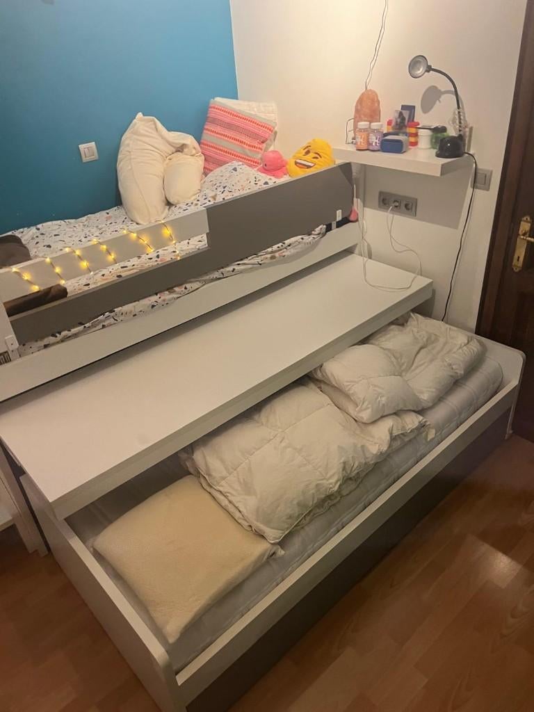 Half hoogslaper jeugdkamer, Maison & Meubles, Enlèvement, Utilisé, Une personne