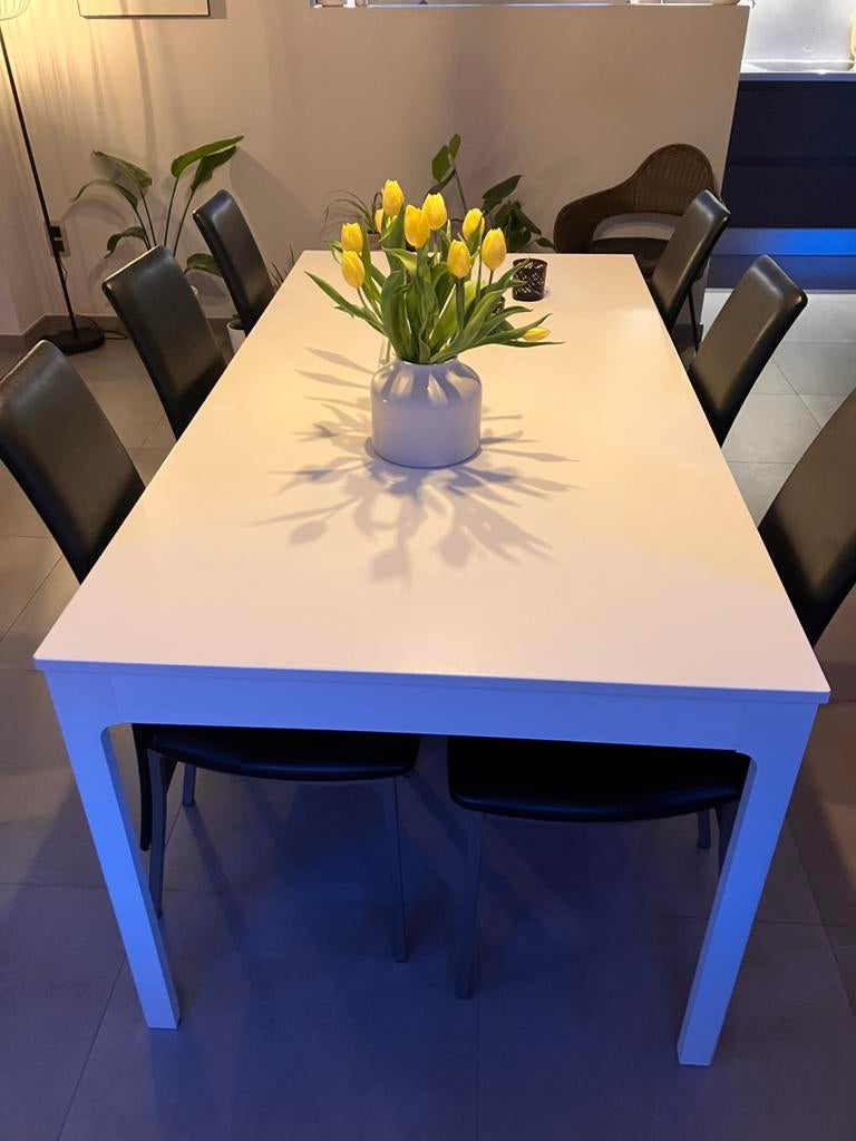 Stoelen eetkamer of living, Synthétique, Enlèvement, Modern, Noir