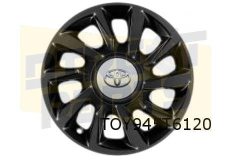 Toyota Aygo velg Aluminium 15'' turbine hoogglans zwart Orig, Auto-onderdelen, Banden en Velgen, Band(en), 15 inch, Personenwagen