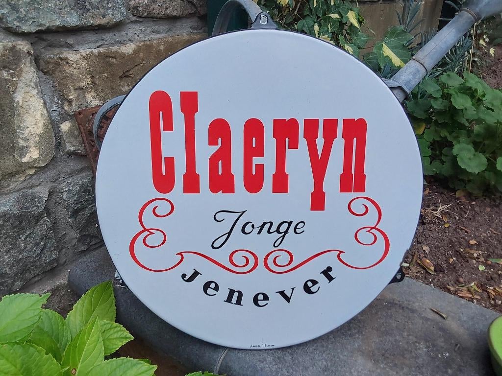 Emaille Reclamebord Bord Claeryn, Enlèvement ou Envoi, Comme neuf, Panneau publicitaire