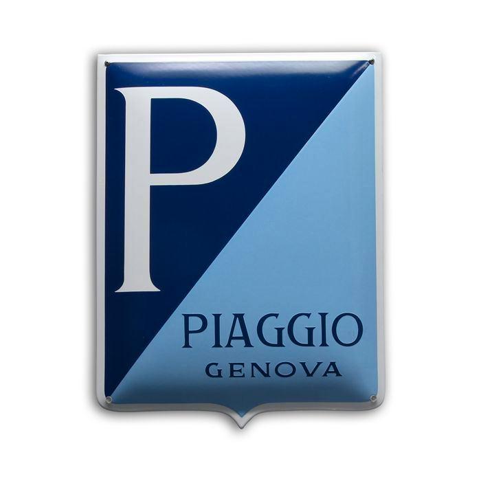 Piaggio genova supper mooi emaillen reclame decoratie bord, Verzamelen, Merken en Reclamevoorwerpen, Zo goed als nieuw, Reclamebord