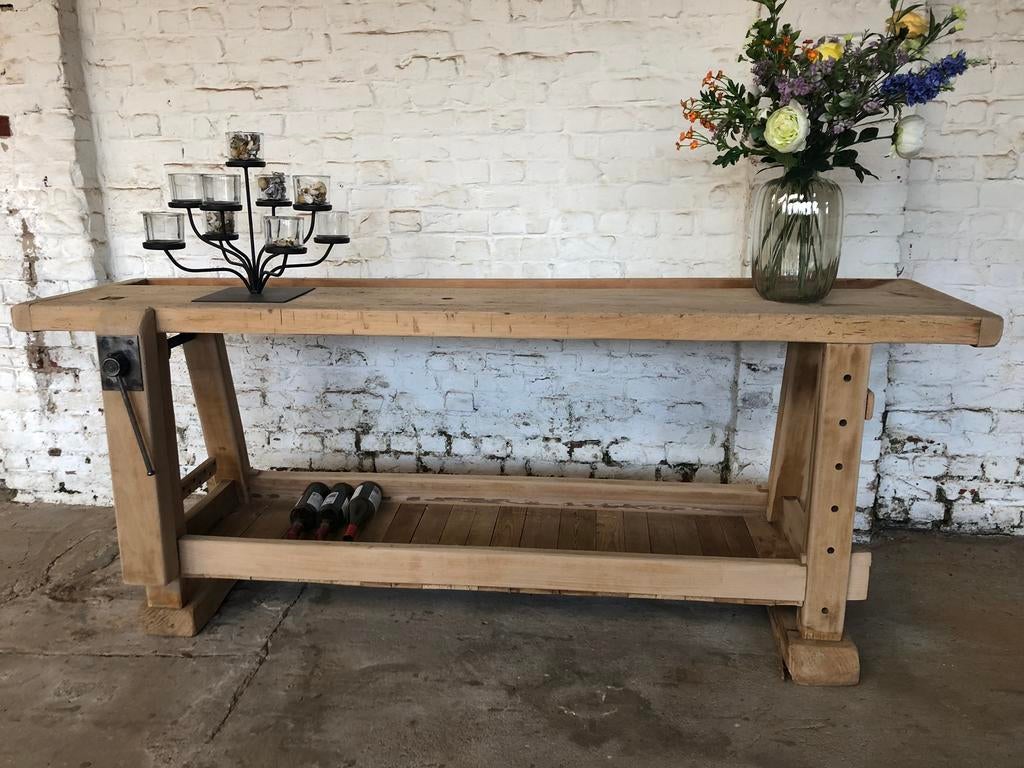 Oude werkbank, Ophalen, Gebruikt