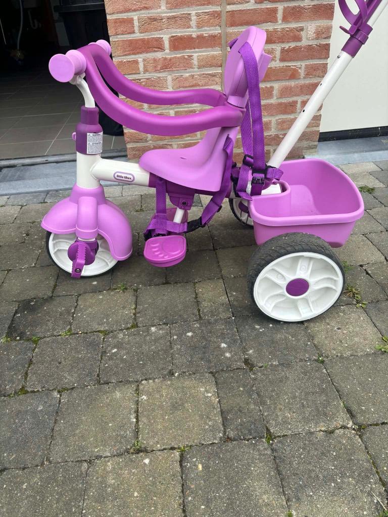Little tikes fiets met zonnescherm en handvat, Vélos & Vélomoteurs, Enlèvement, Comme neuf, Tige de poussée