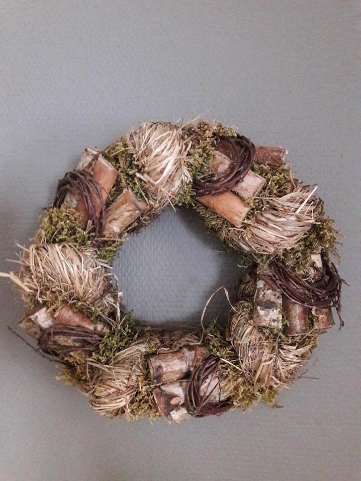 Krans met twijgjes, zeegras en mos pasen, Diversen, Pasen, Zo goed als nieuw, Ophalen of Verzenden