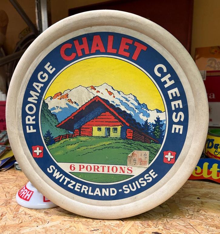 FROMAGE CHALET CHEESE Carton PLV - grand présentoir  1950, Collections, Marques & Objets publicitaires, Envoi