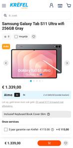 Samsung Galaxy Tab S11 Ultra 256GB nieuw verzegeld, Computers en Software, Android Tablets, Ophalen of Verzenden, Zo goed als nieuw