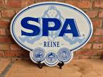 Emaille reclamebord spa, Collections, Broches, Pins & Badges, Enlèvement