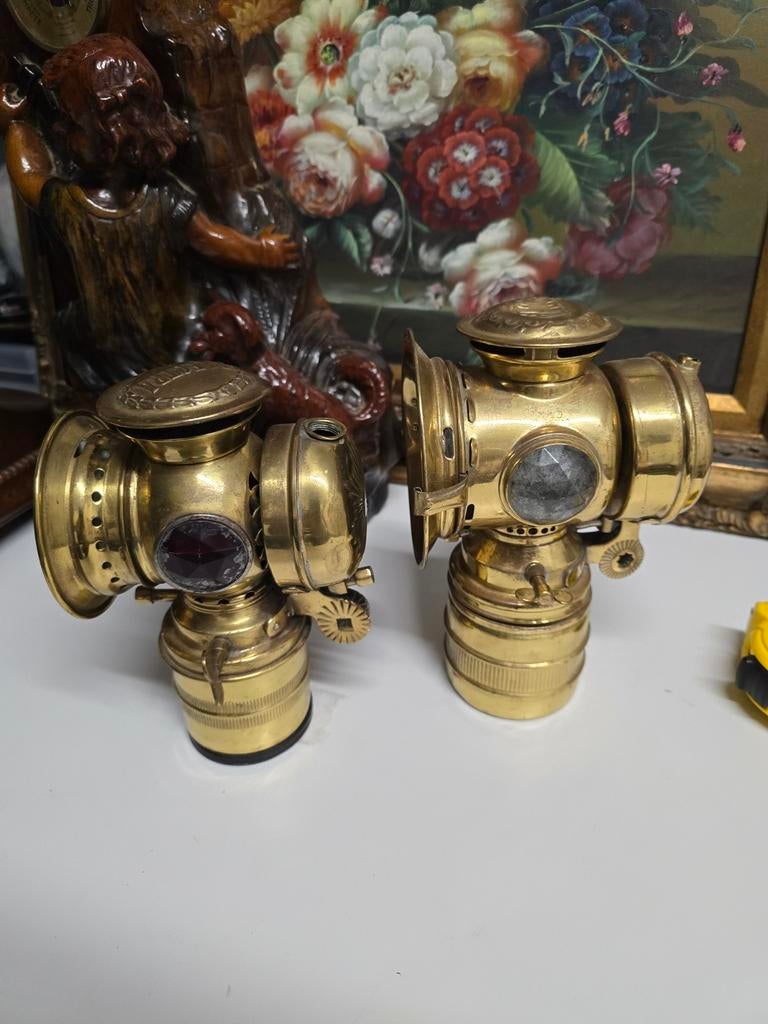 Antiek fiets lampen, Enlèvement ou Envoi