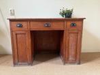 Bureau ancien en bois, 120 cm, Vintage, Enlèvement, Avec tiroirs