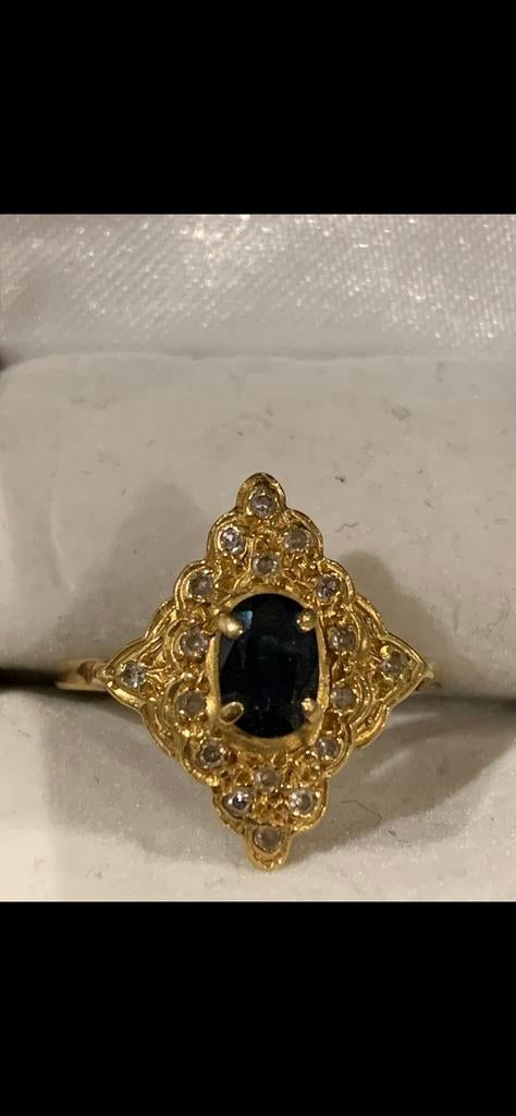 Belle bague en or et pierre précieuses, Enlèvement ou Envoi, Femme ou Homme, Or, Or